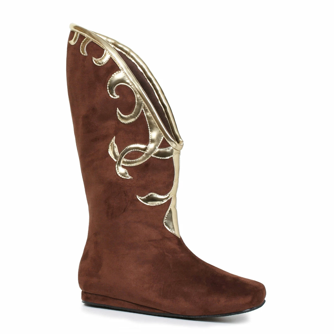 Ellie Shoes Flat Microfiber Boot With Gold Trim 5 Ellie Shoes Flat Microfiber Boot With Gold Trim