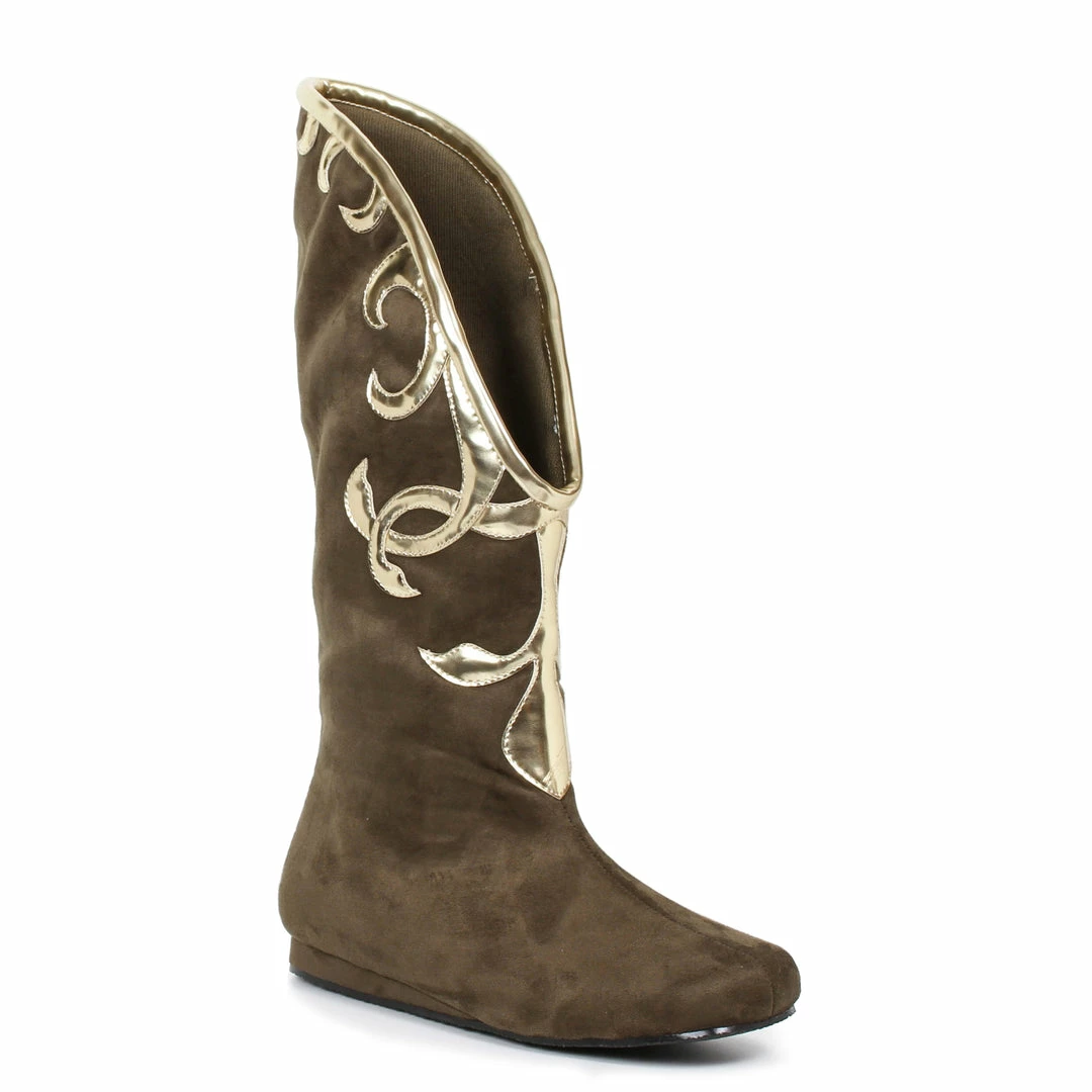 Ellie Shoes Flat Microfiber Boot With Gold Trim 4 Ellie Shoes Flat Microfiber Boot With Gold Trim