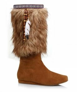 Ellie Shoes Faux Suede Boot With Faux Fur Cuff