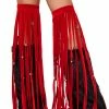 JValentine Jingle Bell Red Fringe Leggings