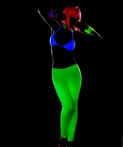 Espiral Neon Wet Look Leggings