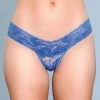 Be Wicked Cut Lace Panties Blue