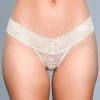 Be Wicked Cut Lace Panties Nude LINGERIE