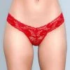 Be Wicked Cut Lace Panties Red