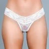 Be Wicked Cut Lace Panties White