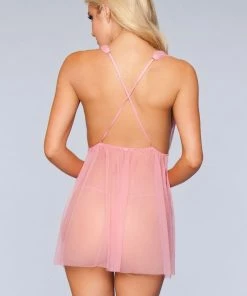 Be Wicked LINGERIE Sweet Dreams Babydoll Dusty Rose