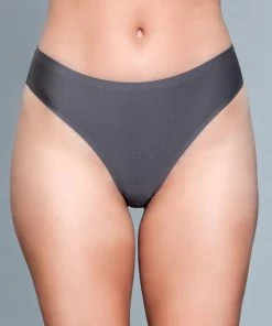 Be Wicked Reina Thong Grey LINGERIE