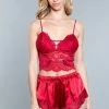 Be Wicked SLEEPWEAR Kristal Cami Set Red