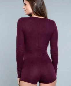 Be Wicked Nala Romper Burgundy