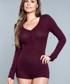 Be Wicked Nala Romper Burgundy