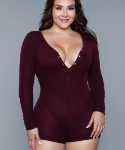 Be Wicked Nala Romper Burgundy