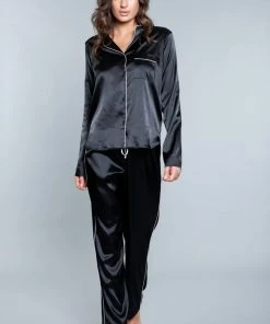 Be Wicked SLEEPWEAR Tessa Satin Set Black