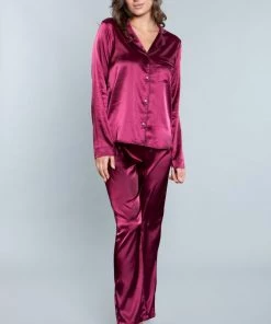 Be Wicked Tessa Satin Set White SLEEPWEAR