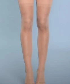 Be Wicked Hosiery Favorite Day Thigh Highs Nude