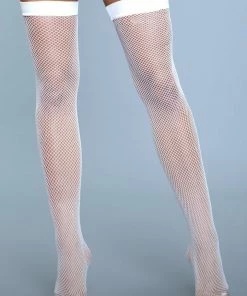 Be Wicked Great Catch Thigh Highs White