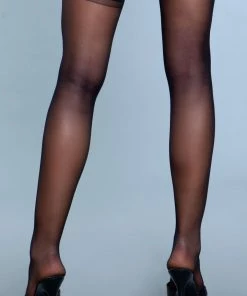 Be Wicked Best Behavior Thigh Highs Black Hosiery