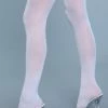 Be Wicked Opaque Nylon Thigh Highs White Hosiery