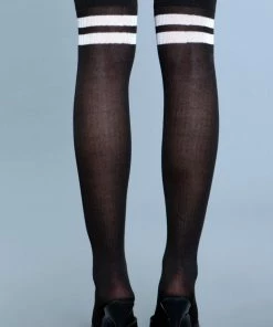Be Wicked Going Pro Thigh Highs Black Hosiery