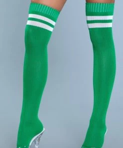 Be Wicked Going Pro Thigh Highs Green