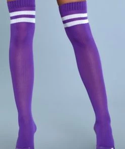 Be Wicked Going Pro Thigh Highs Purple