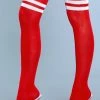 Be Wicked Hosiery Going Pro Thigh Highs Red
