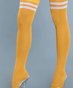 Be Wicked Hosiery Going Pro Thigh Highs Yellow