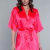 Be Wicked LINGERIE Home Alone Robe Hot Pink
