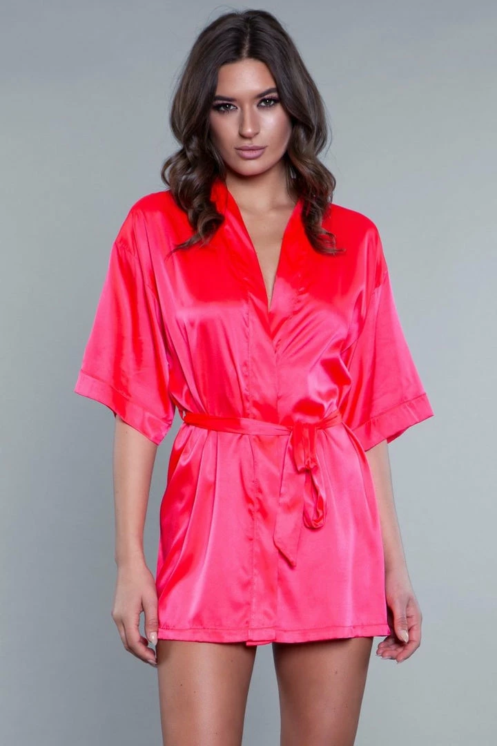 Be Wicked LINGERIE Home Alone Robe Hot Pink 3 Be Wicked LINGERIE Home Alone Robe Hot Pink