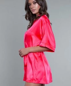 Be Wicked LINGERIE Home Alone Robe Hot Pink 6 Be Wicked LINGERIE Home Alone Robe Hot Pink