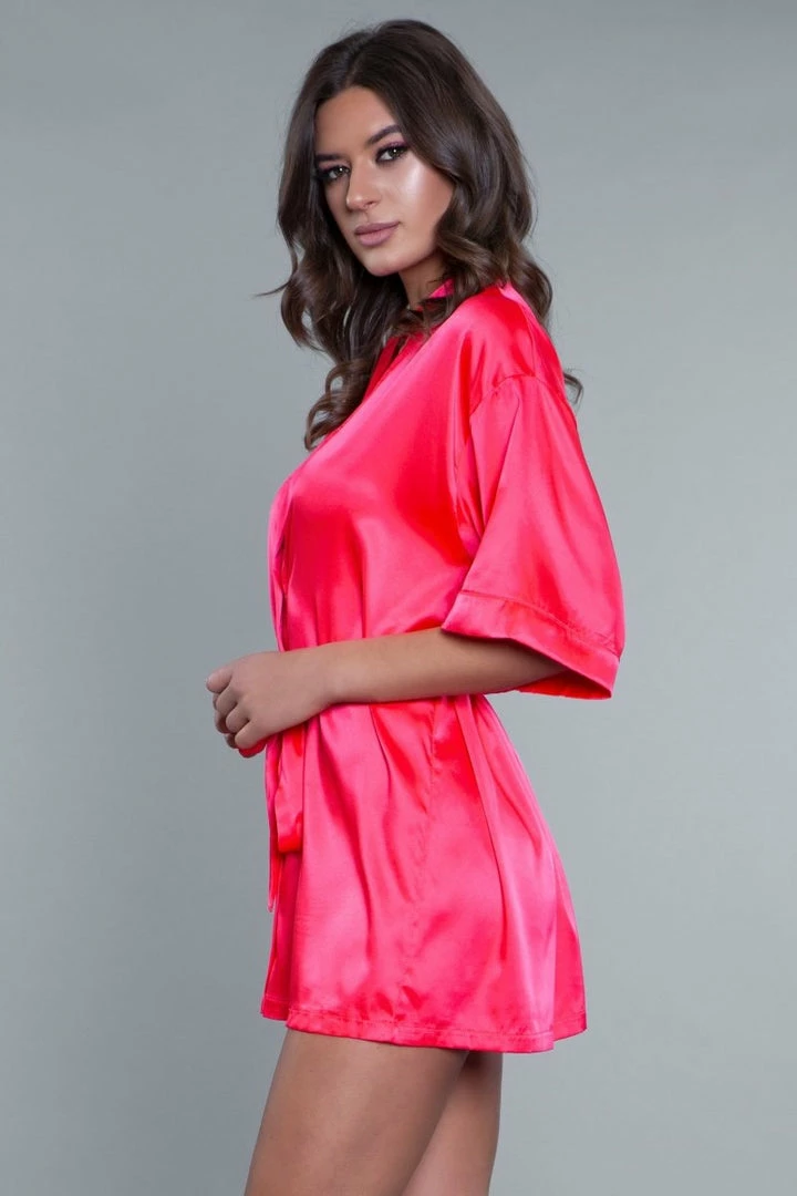Be Wicked LINGERIE Home Alone Robe Hot Pink 4 Be Wicked LINGERIE Home Alone Robe Hot Pink