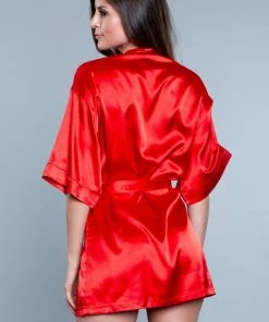 Be Wicked Home Alone Robe Red LINGERIE