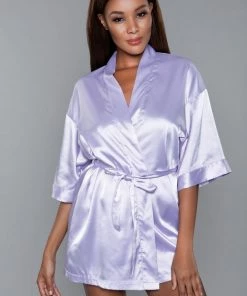 Be Wicked LINGERIE Getting Ready Robe Lavender