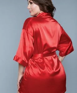 Be Wicked Home Alone Robe Red LINGERIE