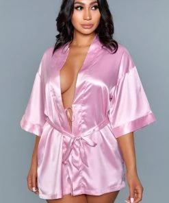 Be Wicked Getting Ready Robe Rose LINGERIE