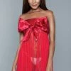 Be Wicked Red Bow Lingerie Dress