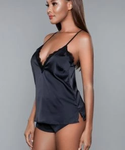 Be Wicked Luna Cami And Short Set Black