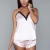 Be Wicked SLEEPWEAR Luna Cami And Short Set Blush