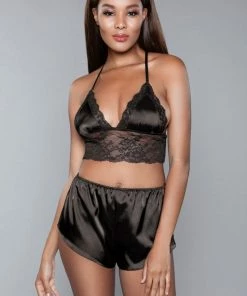 Be Wicked Liliana Cami And Short Set Black
