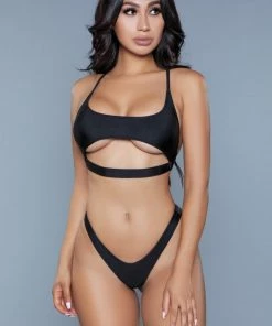 Be Wicked Gianna 2 Piece Swimsuit Black SWIMWEAR