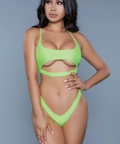 Be Wicked SWIMWEAR Gianna 2 Piece Swimsuit Neon Yellow