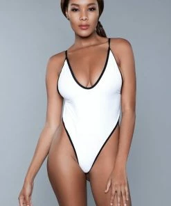 Be Wicked Payton One Piece Swimsuit White SWIMWEAR