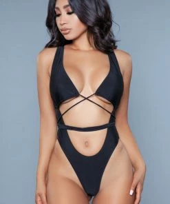 Be Wicked Makayla One Piece Swimsuit Black SWIMWEAR