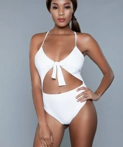 Be Wicked SWIMWEAR Delaney One Piece Swimsuit White