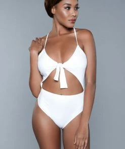 Be Wicked SWIMWEAR Delaney One Piece Swimsuit White