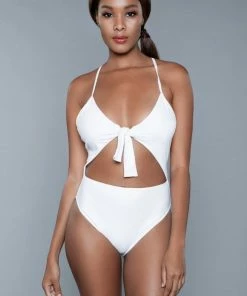 Be Wicked SWIMWEAR Delaney One Piece Swimsuit White