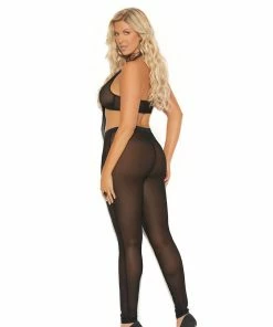 Elegant Moments Black Leggings Plus Size Lingerie