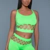 Be Wicked Neon Green Palmer Short And Top Set 2 Be Wicked Neon Green Palmer Short And Top Set