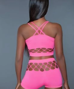 Be Wicked Pink Palmer Short And Top Set