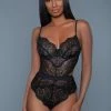 Be Wicked Bettany Black Bodysuit