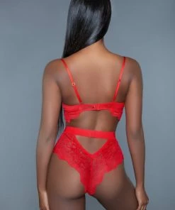 Be Wicked LINGERIE Bettany Red Bodysuit